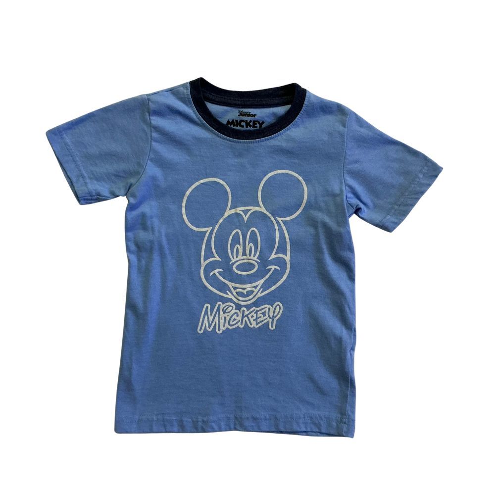 Mickey Mouse Graphic Print T-Shirt Size 4T Blue Disney Junior